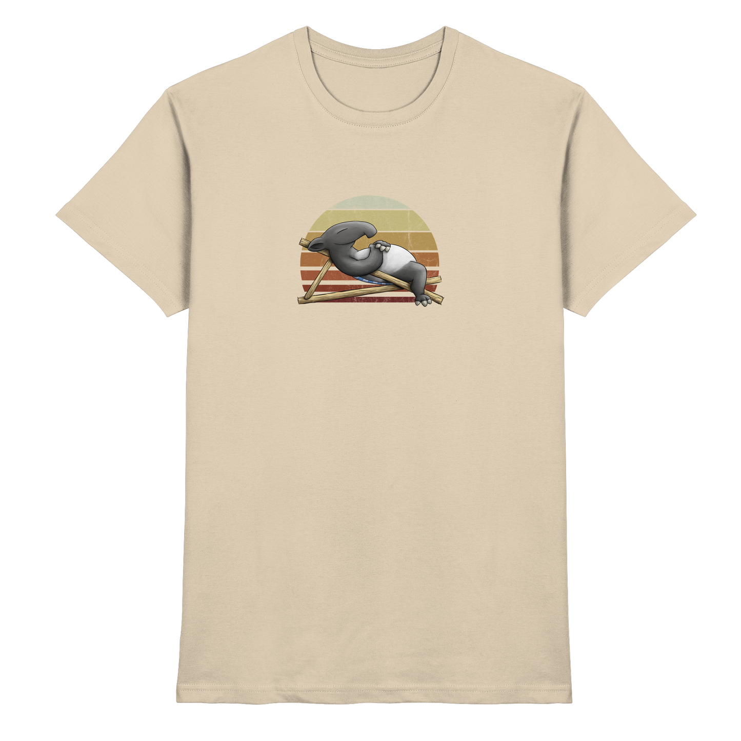Lässiger Retro Sundown Tapir - Premium Shirt
