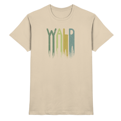Wald Retro Forst Schriftzug - Premium Shirt