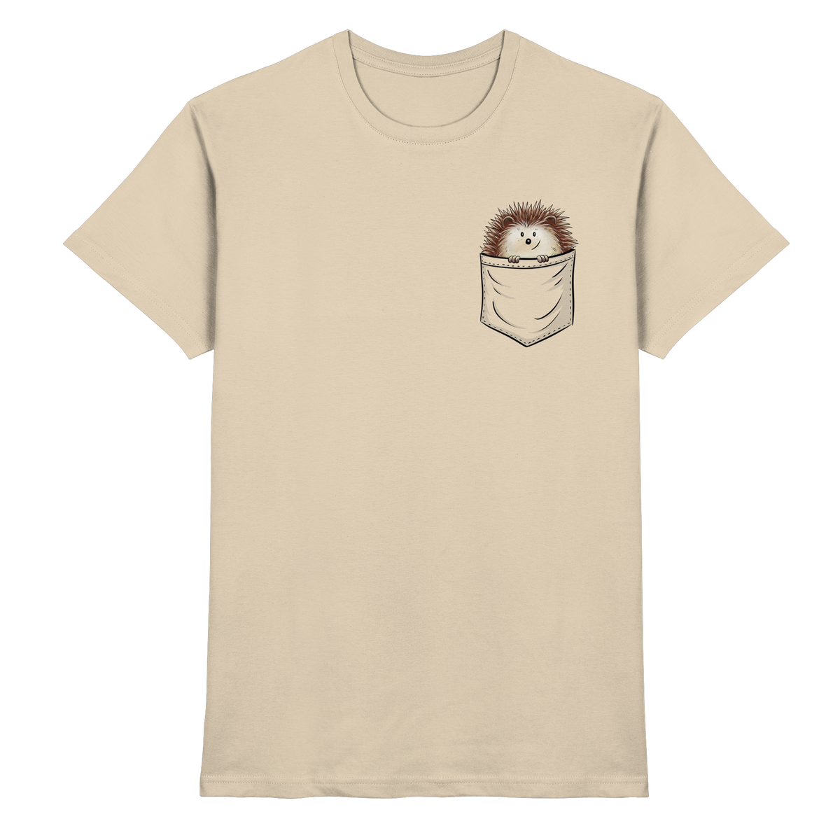 Lustiger Igel in Deiner Brust-Tasche - Premium Shirt