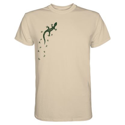 Gecko Eidechse Silhouette dunkel - Premium Shirt