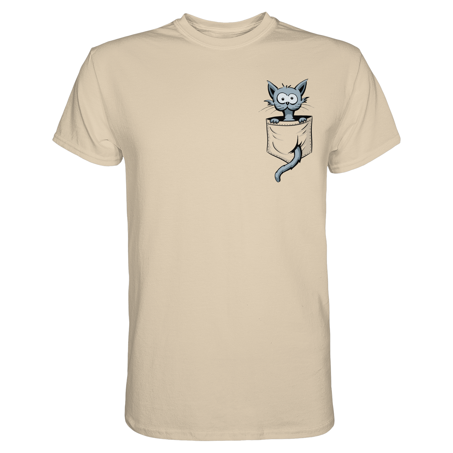 Verrückte Katze in Deiner Brust-Tasche - Premium Shirt