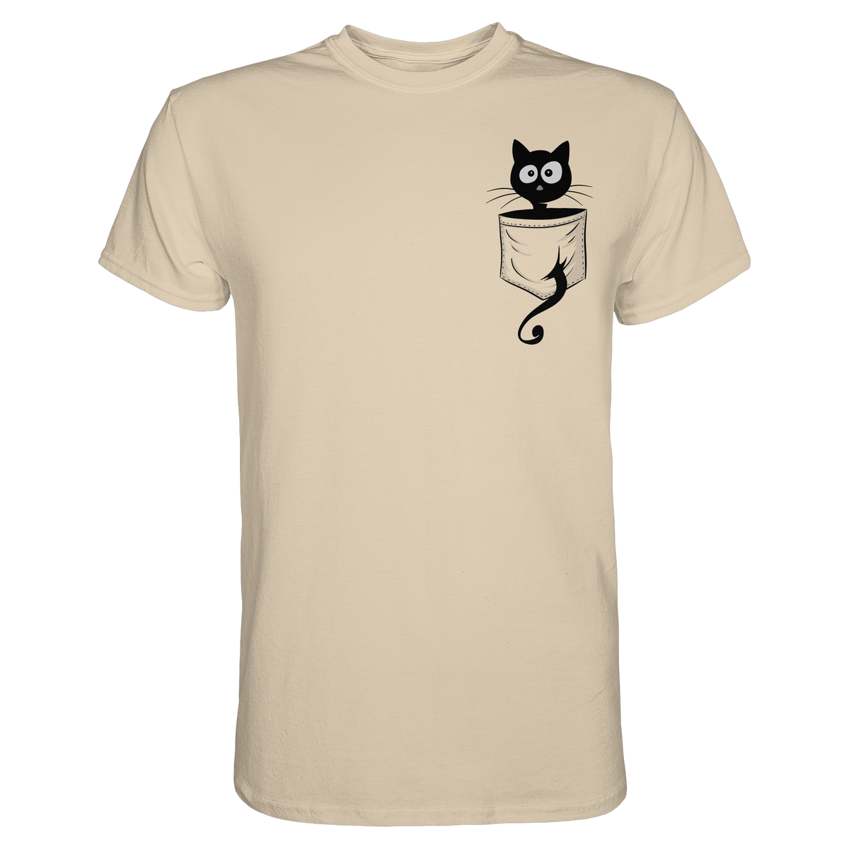 Schwarze Katze in der Tasche - Premium Shirt