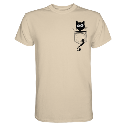 Schwarze Katze in der Tasche - Premium Shirt