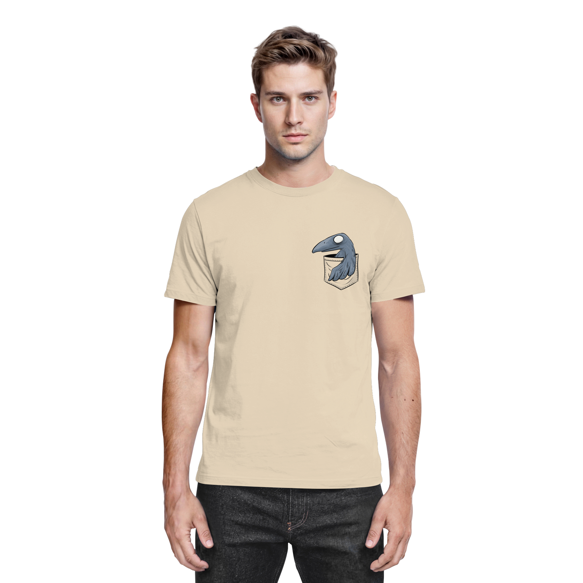 Grufti Rabe Krähe in der Tasche - Premium Shirt