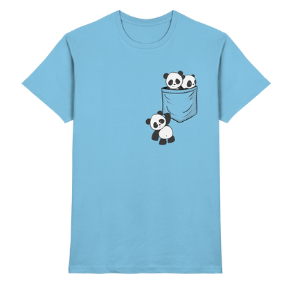 Kawaii Pandas in der Tasche - Premium Shirt