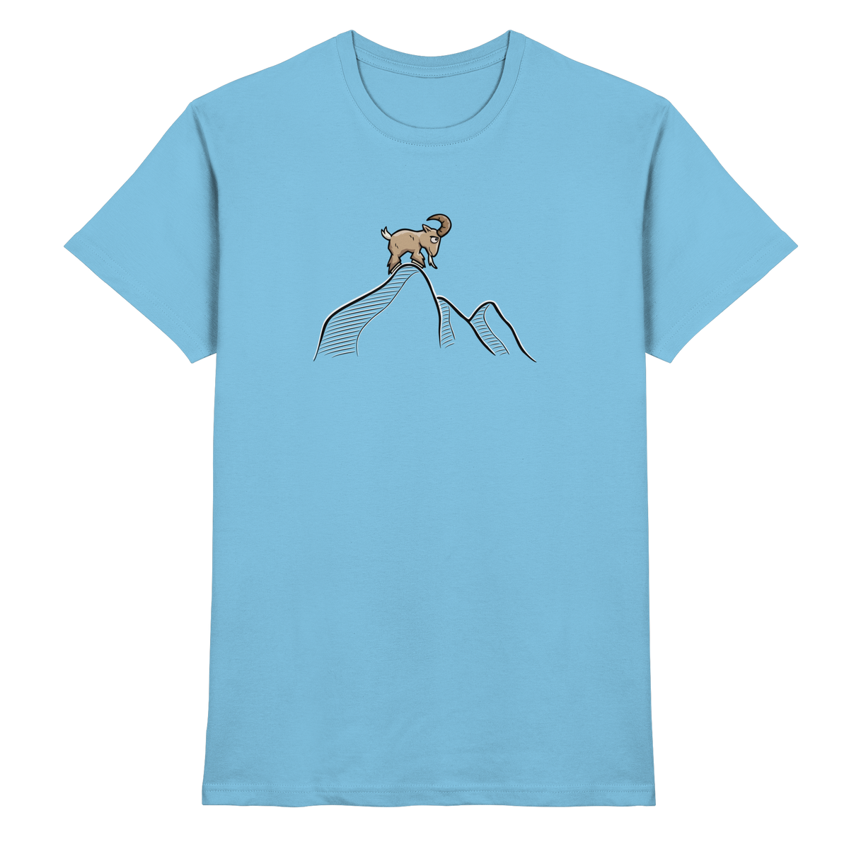 Ziegenbock in den Bergen - Premium Shirt