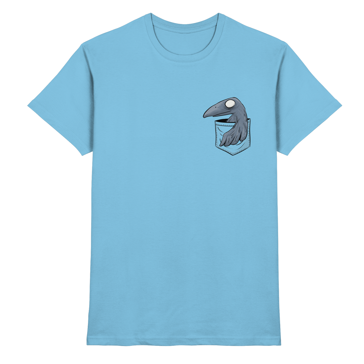 Grufti Rabe Krähe in der Tasche - Premium Shirt