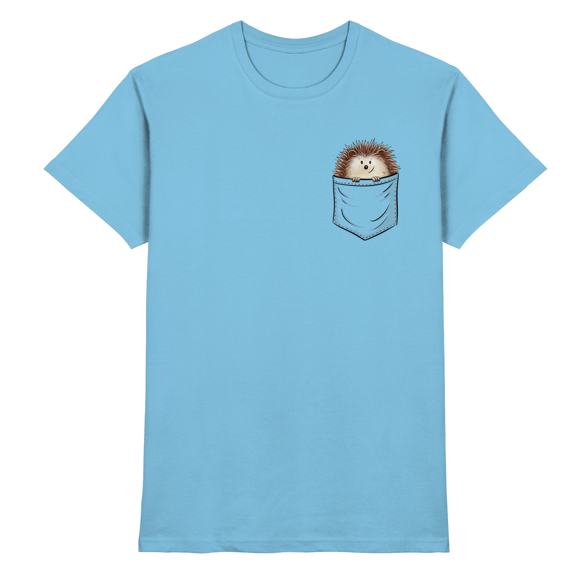 Lustiger Igel in Deiner Brust-Tasche - Premium Shirt