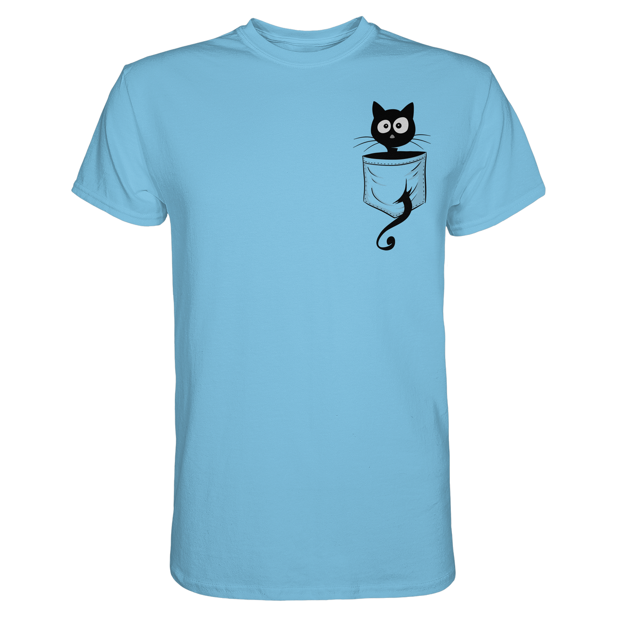 Schwarze Katze in der Tasche - Premium Shirt