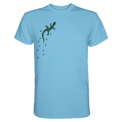 Gecko Eidechse Silhouette dunkel - Premium Shirt