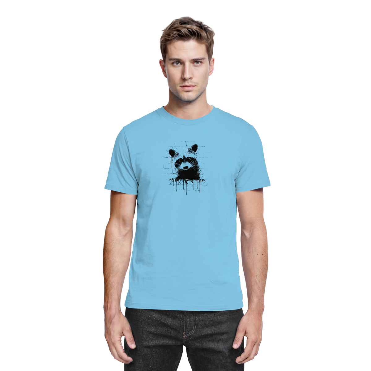 Funky Street Art Waschbär - Premium Shirt