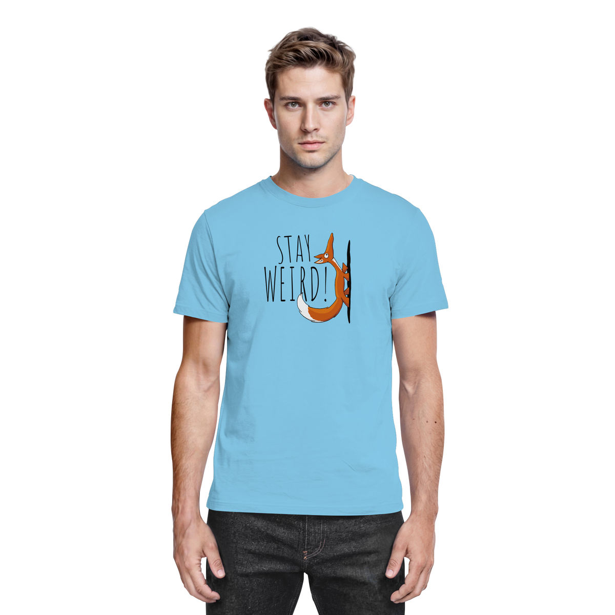 Stay Weird! Schräger Fuchs - Premium Shirt
