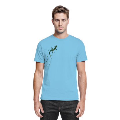 Gecko Eidechse Silhouette dunkel - Premium Shirt