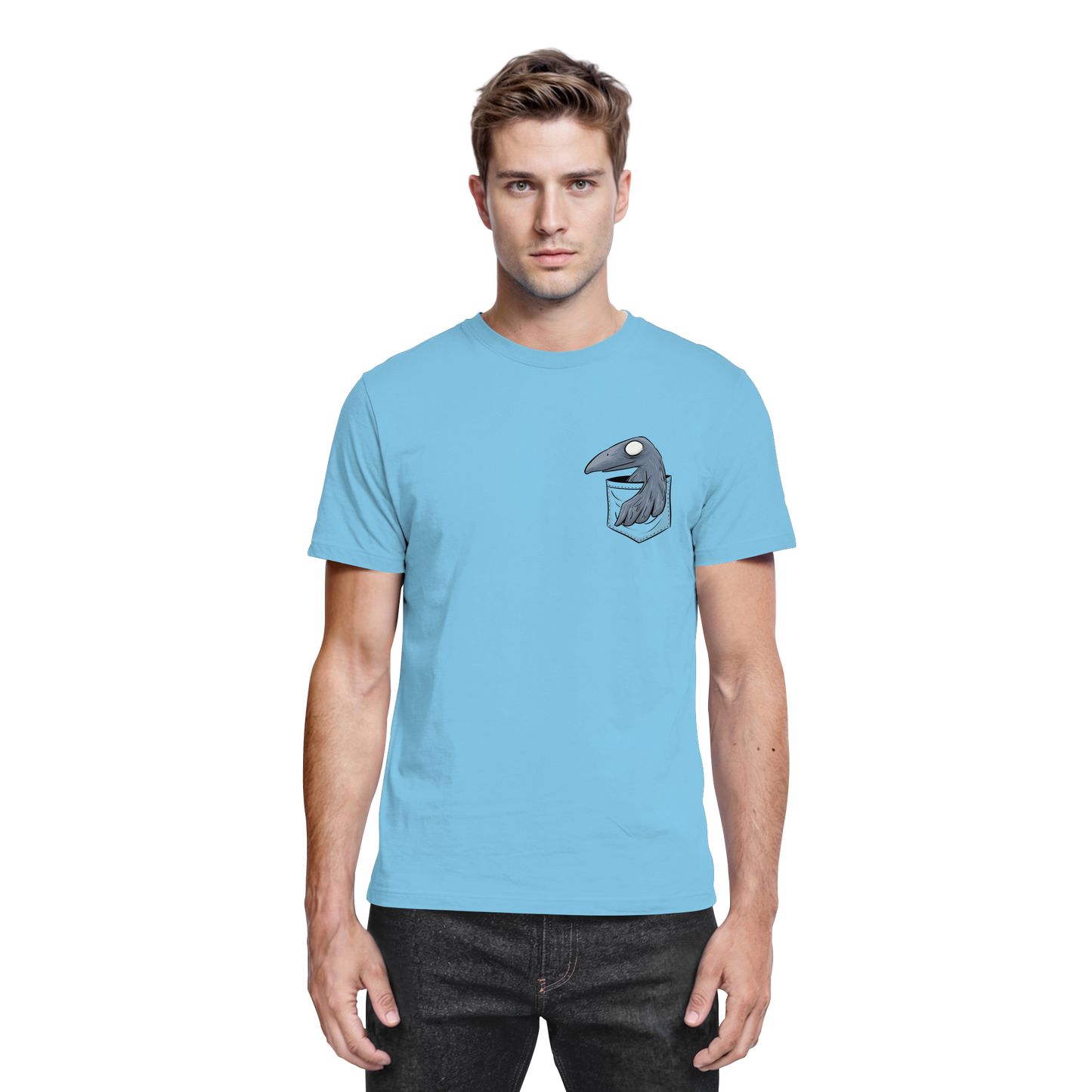 Grufti Rabe Krähe in der Tasche - Premium Shirt