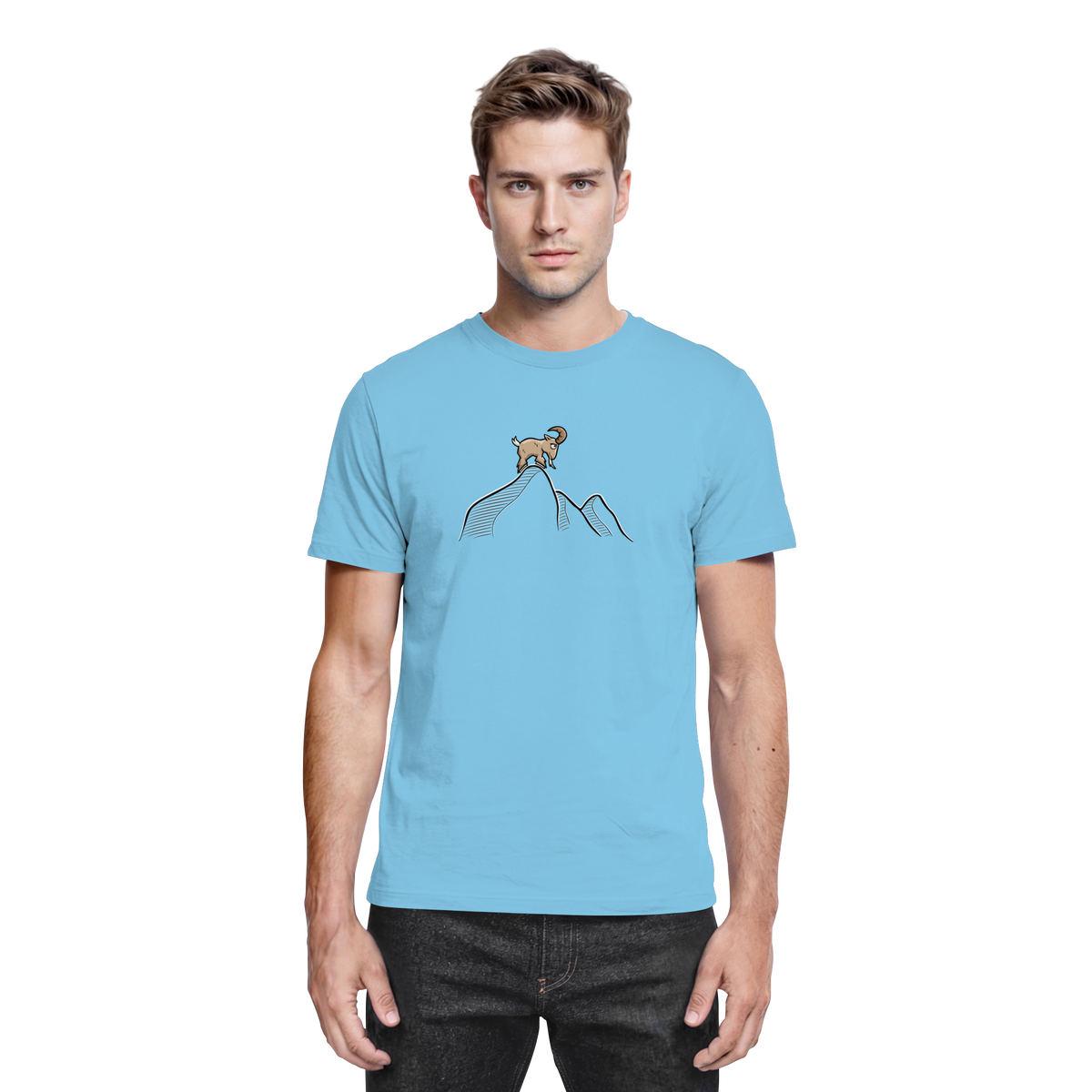 Ziegenbock in den Bergen - Premium Shirt