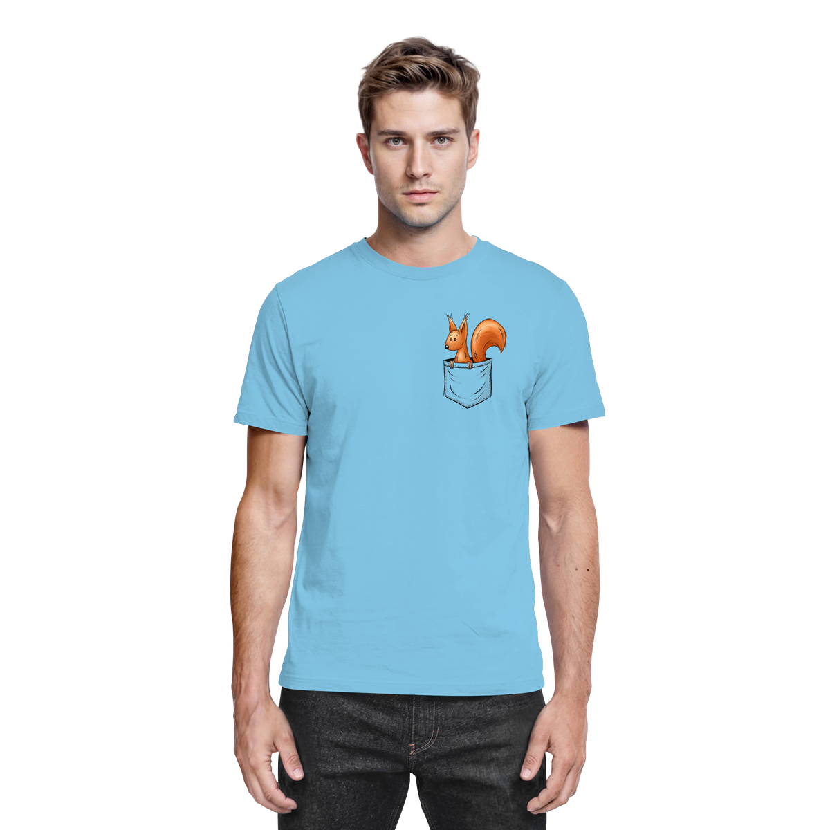 Lässiges Eichhörnchen In Tasche - Premium Shirt