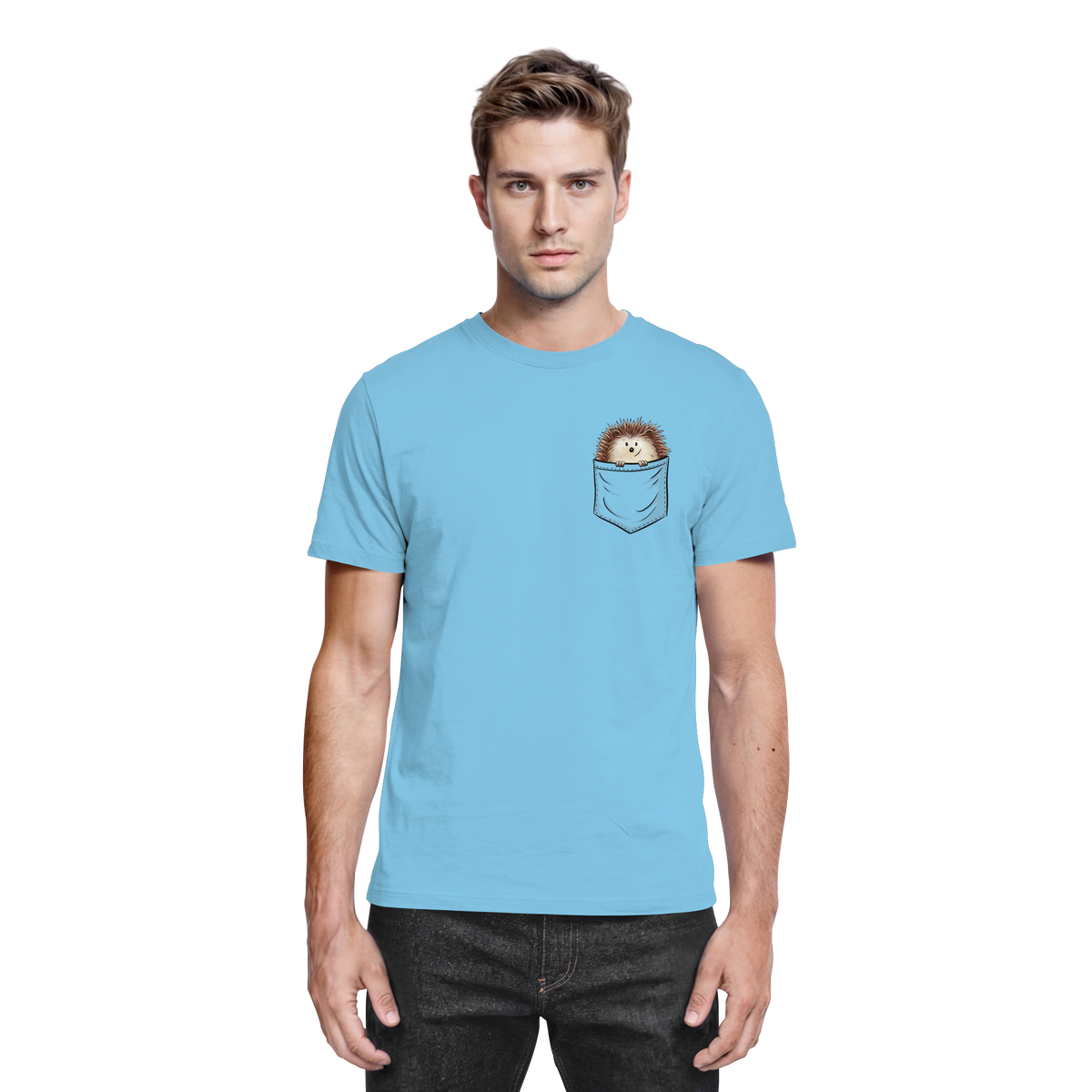 Lustiger Igel in Deiner Brust-Tasche - Premium Shirt