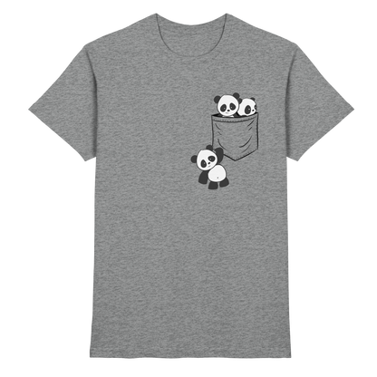 Kawaii Pandas in der Tasche - Premium Shirt