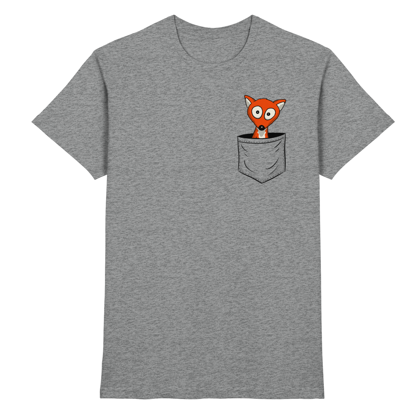 Fuchs in der Brusttasche | Taschen-Fuchs - Premium Shirt