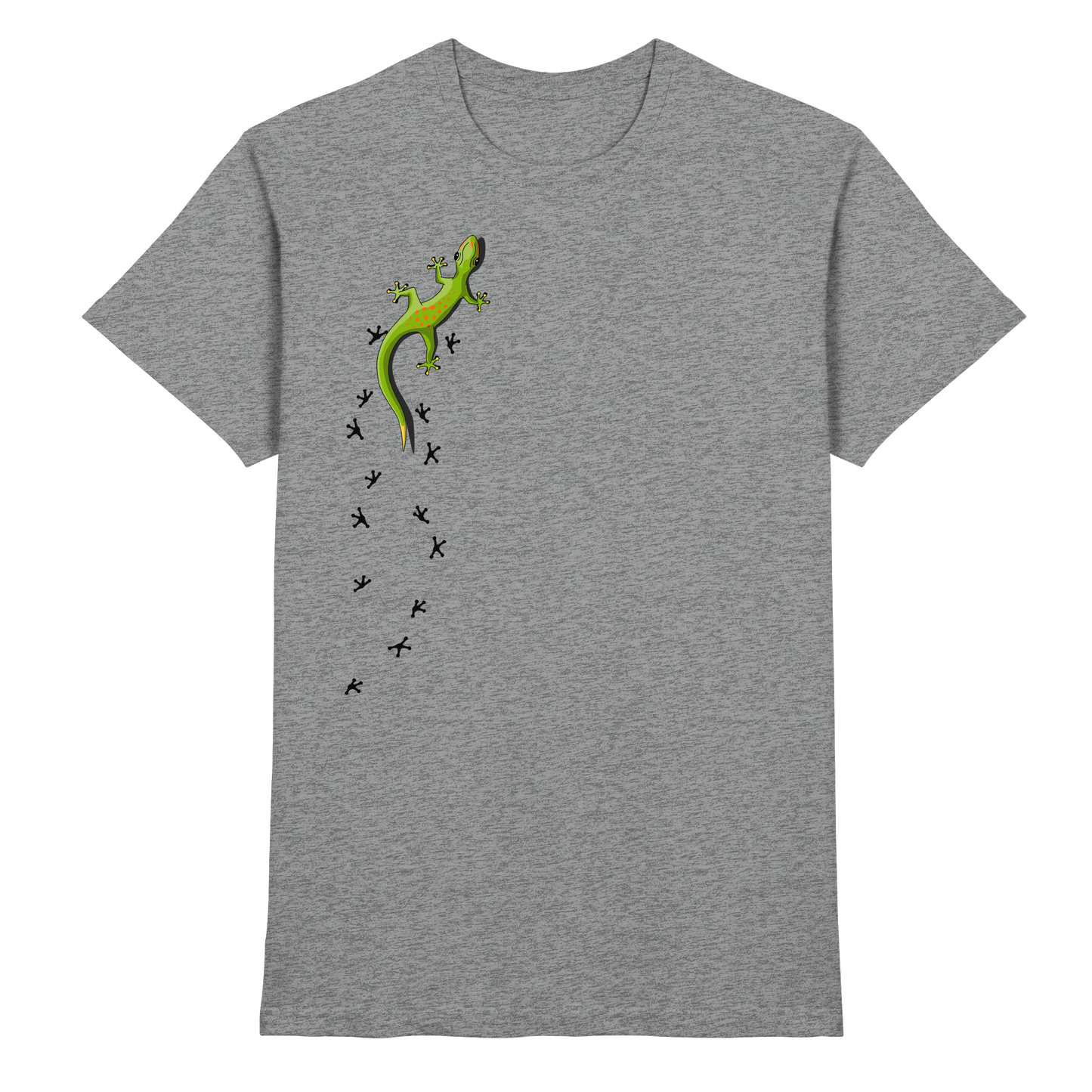 Kletternder Gecko mit Spuren - Premium Shirt
