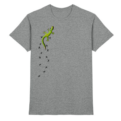 Kletternder Gecko mit Spuren - Premium Shirt
