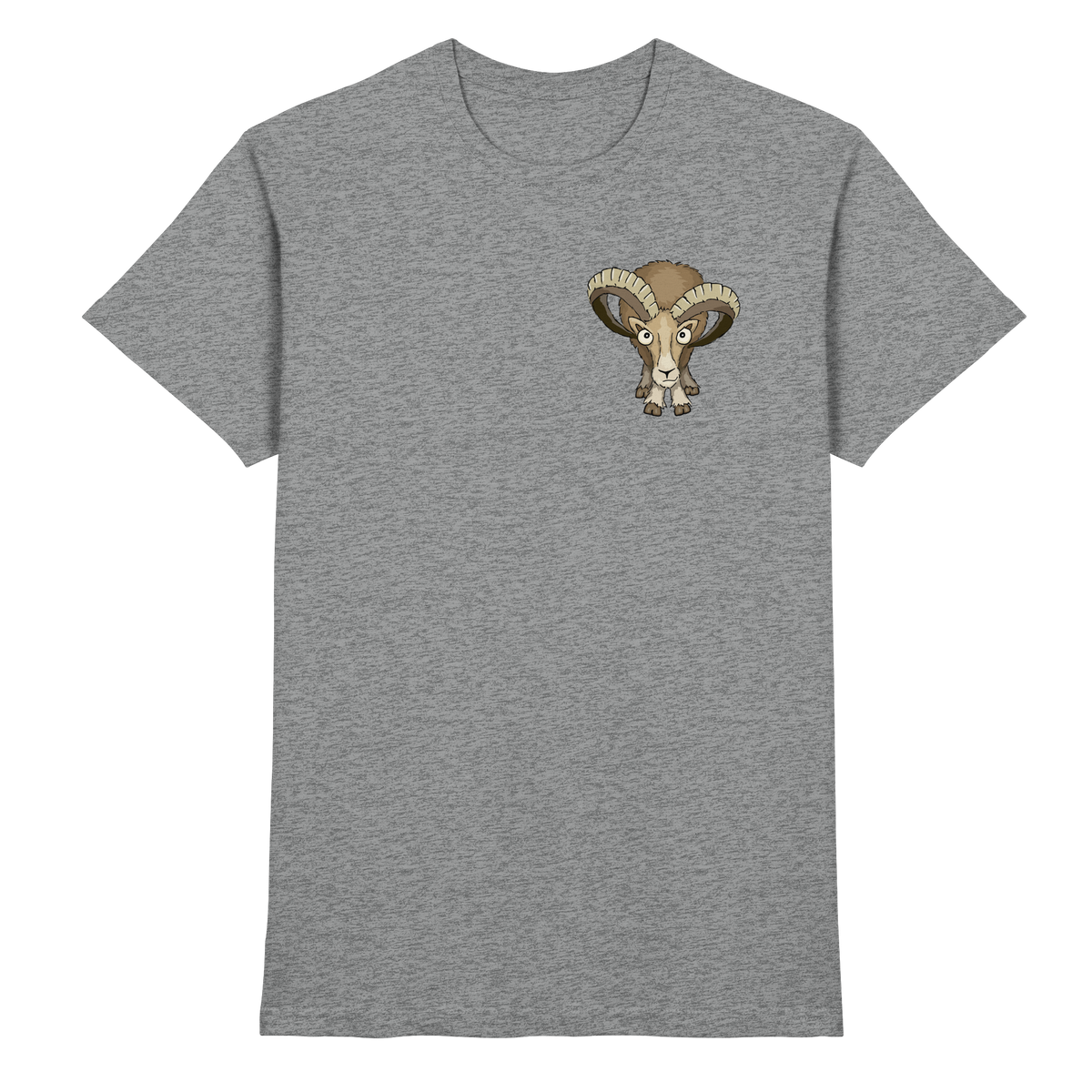 Bockiges Mufflon Widder Schafbock - Premium Shirt