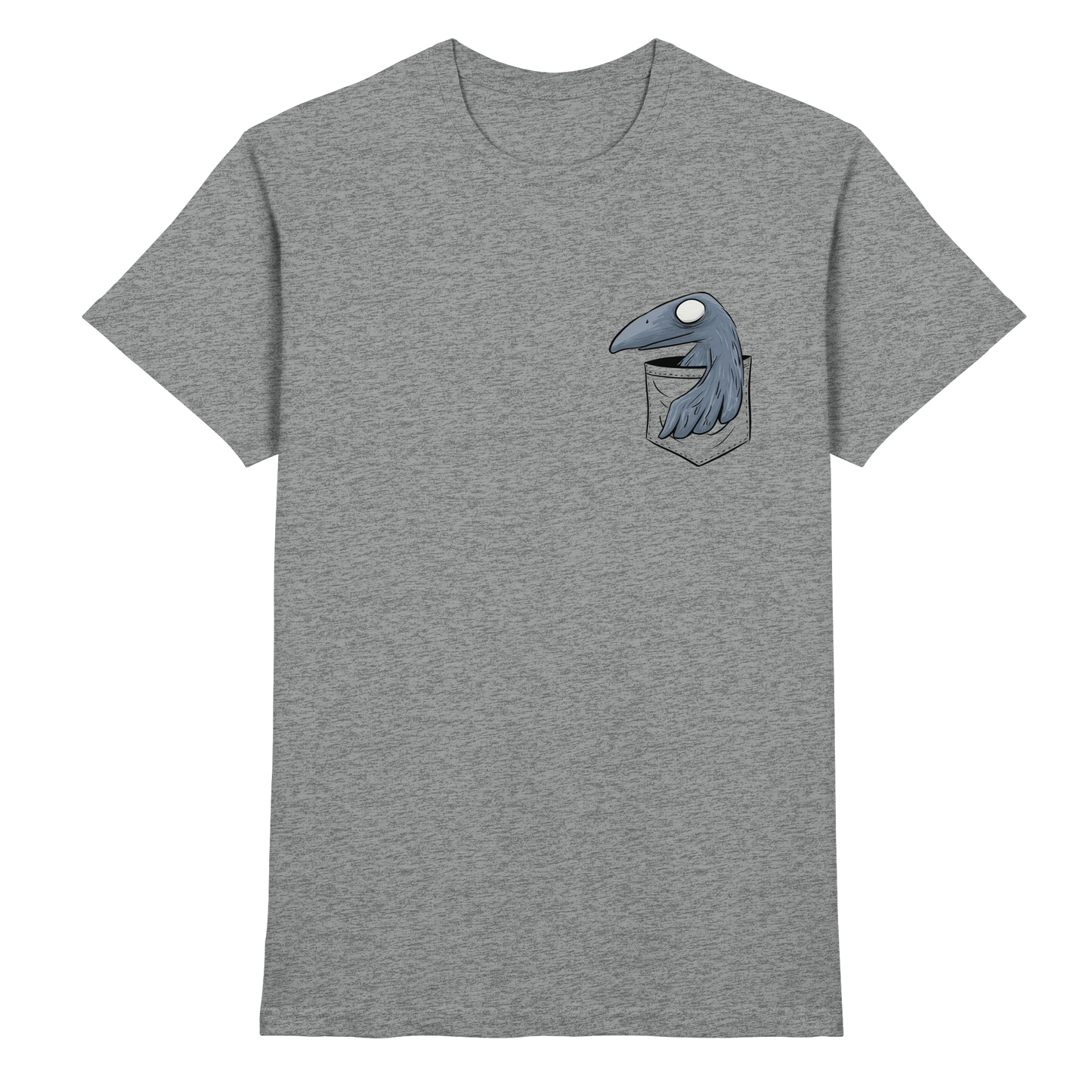 Grufti Rabe Krähe in der Tasche - Premium Shirt