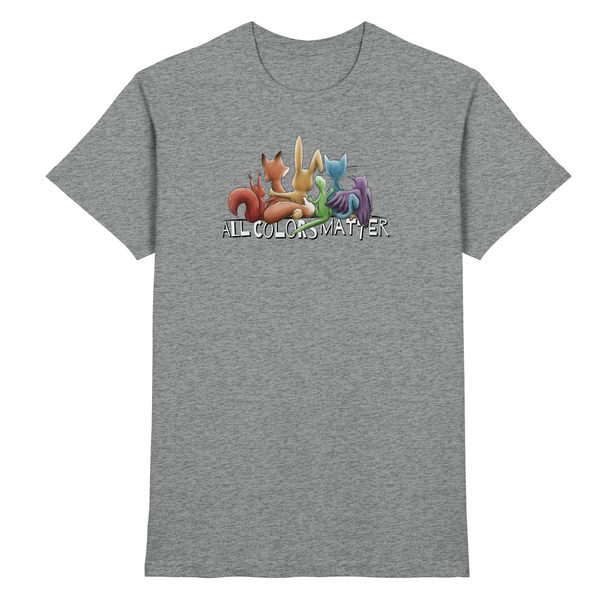 All Colors Matter! Regenbogen Tiere für Vielfalt - Premium Shirt