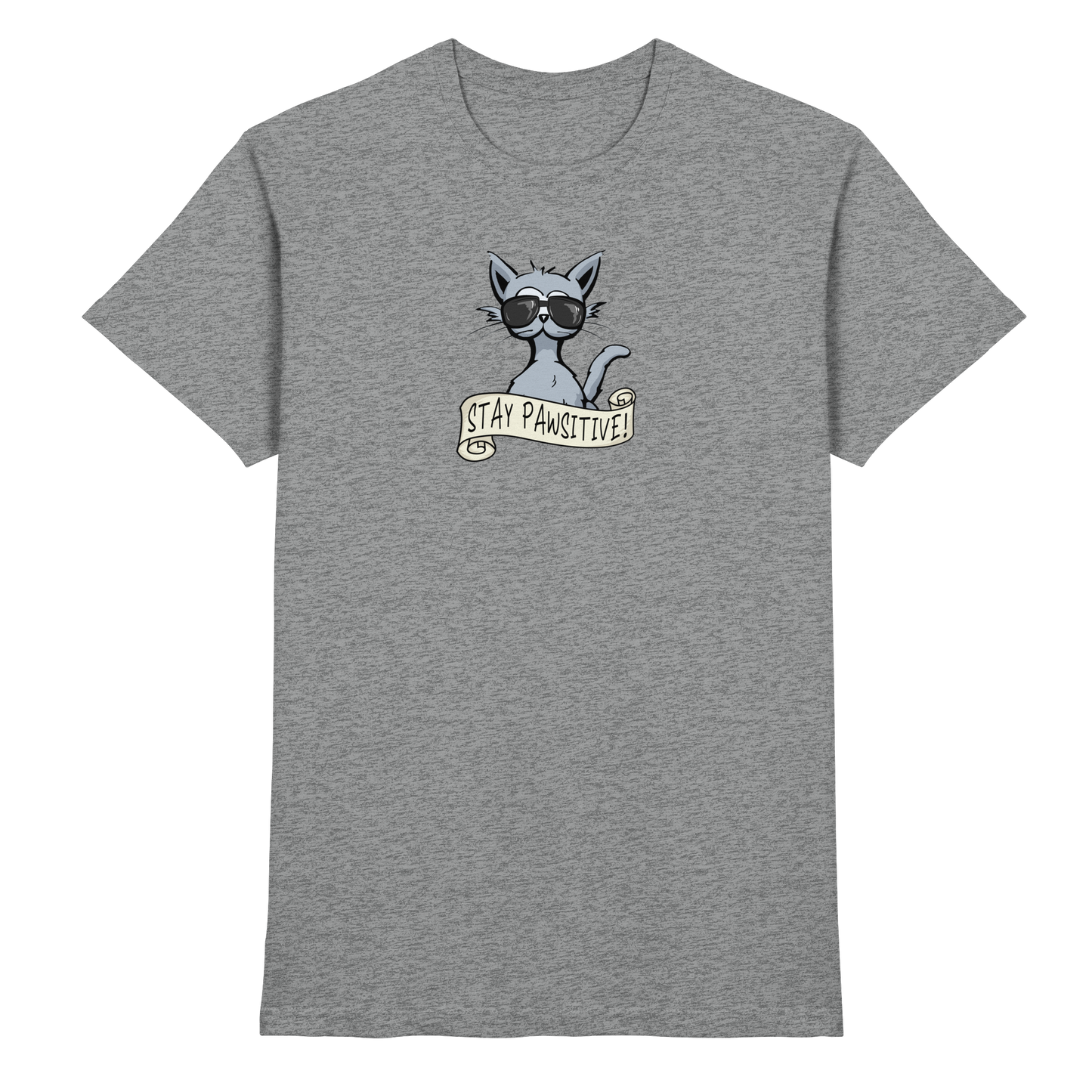 Stay Pawsitive Bleib lässig Hipster Katze - Premium Shirt