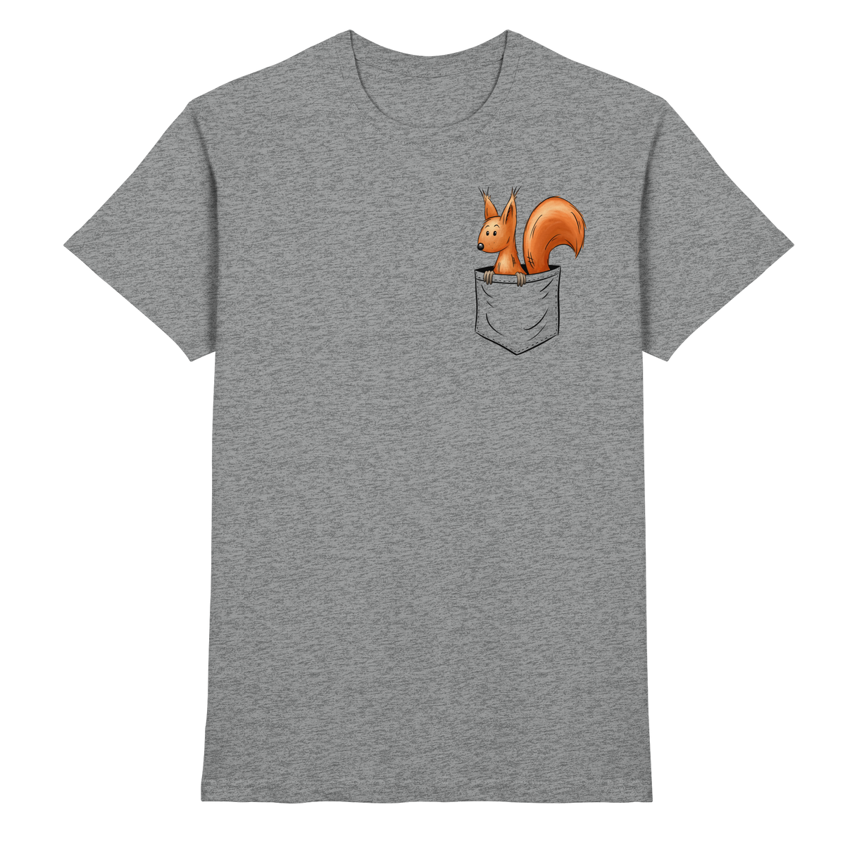 Lässiges Eichhörnchen In Tasche - Premium Shirt