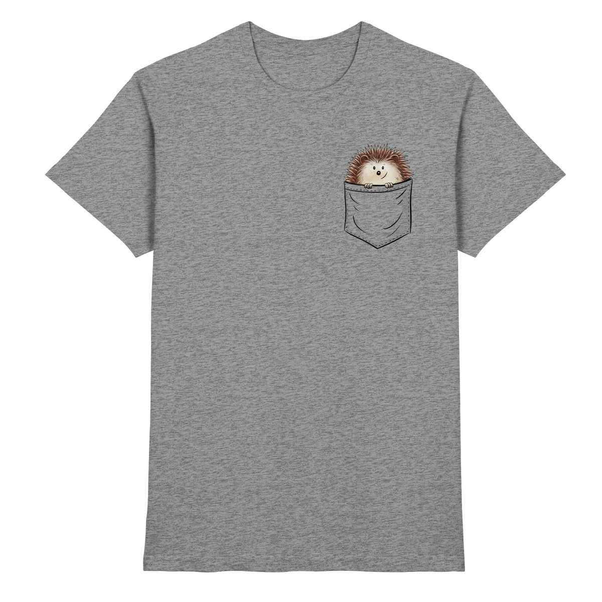 Lustiger Igel in Deiner Brust-Tasche - Premium Shirt