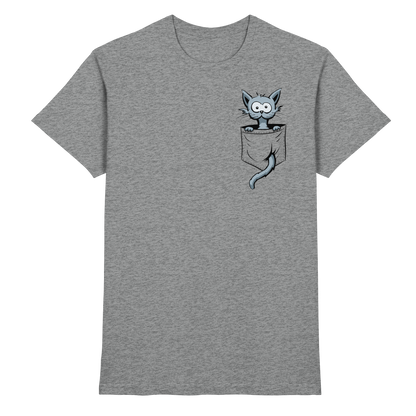 Verrückte Katze in Deiner Brust-Tasche - Premium Shirt