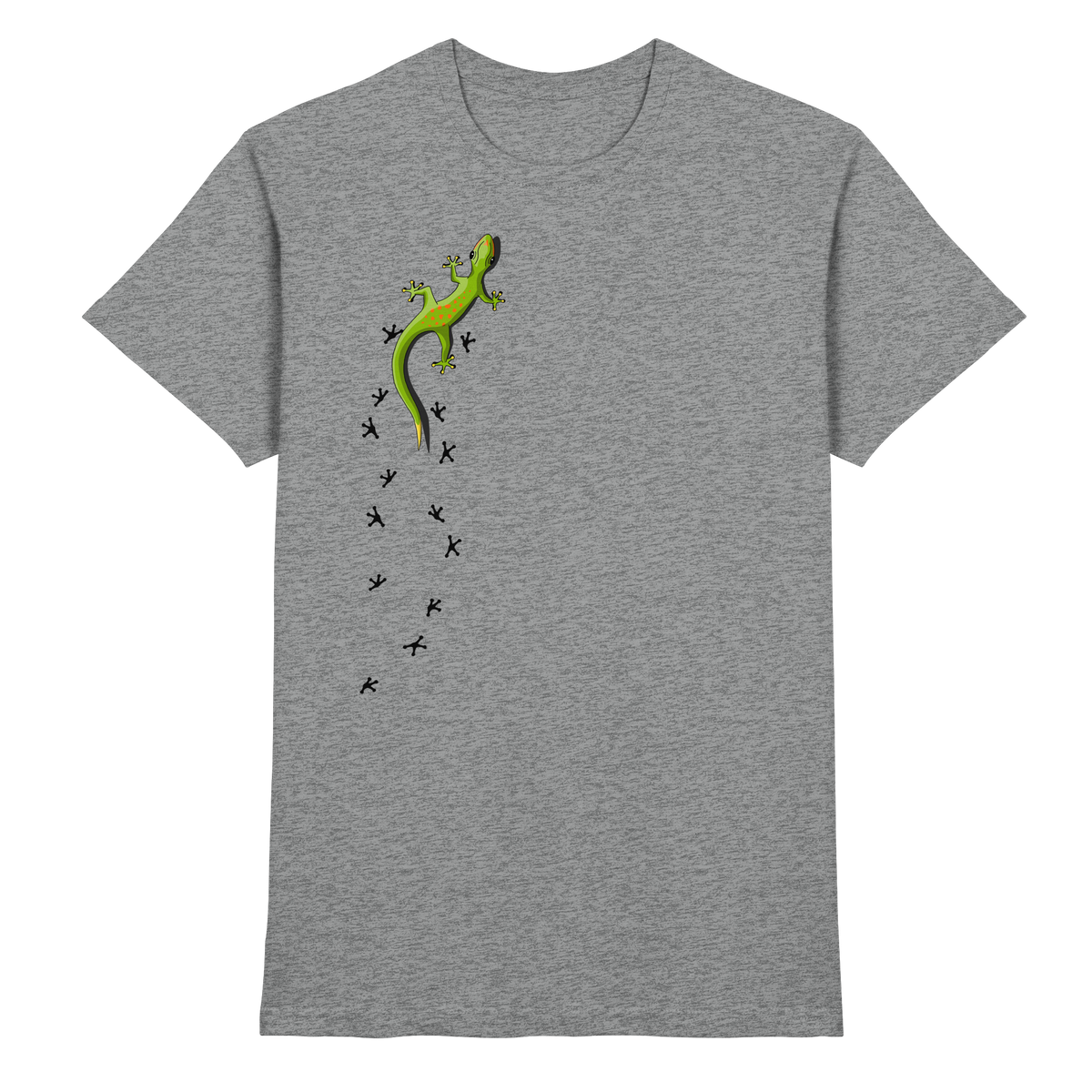 Kletternder Gecko mit Spuren - Premium Shirt