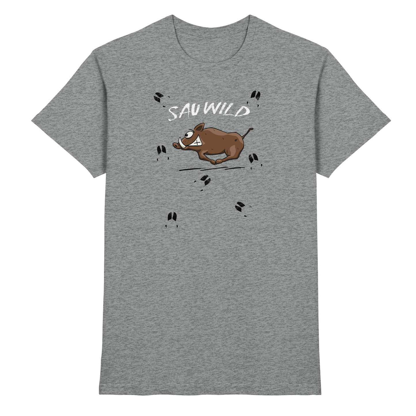 Sauwild wilde Sau | Wildschwein Keiler - Premium Shirt