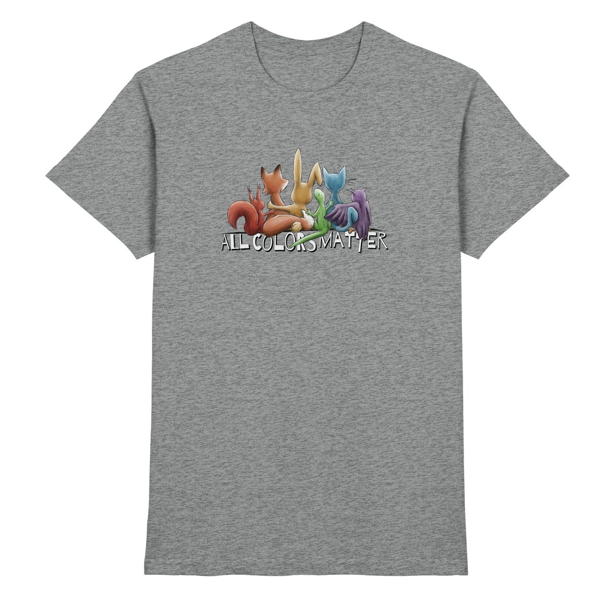 All Colors Matter! Regenbogen Tiere für Vielfalt - Premium Shirt