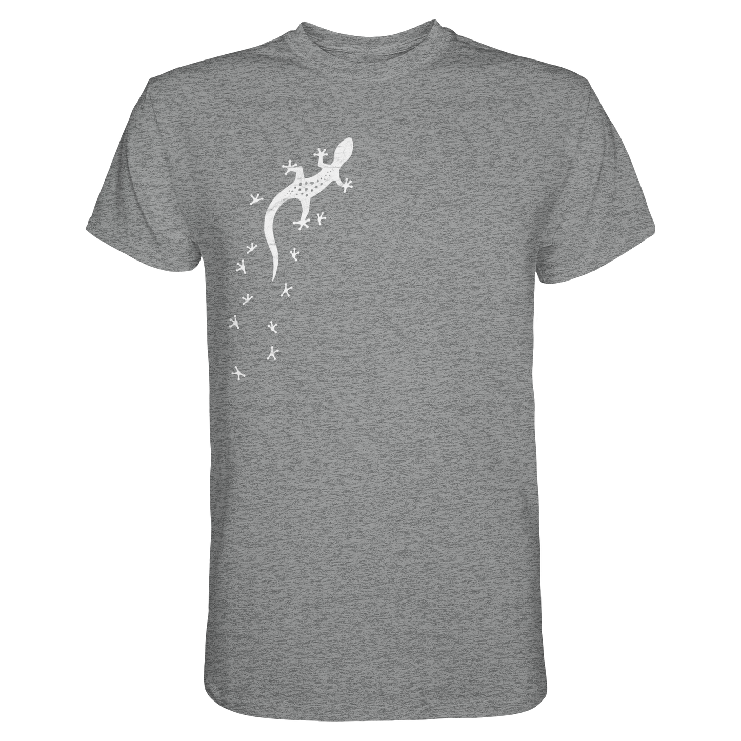 Gecko Eidechse Silhouette hell - Premium Shirt