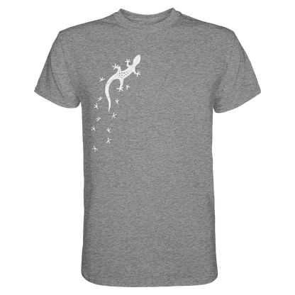 Gecko Eidechse Silhouette hell - Premium Shirt