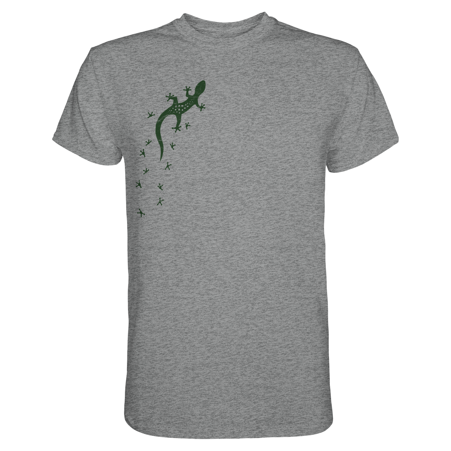 Gecko Eidechse Silhouette dunkel - Premium Shirt