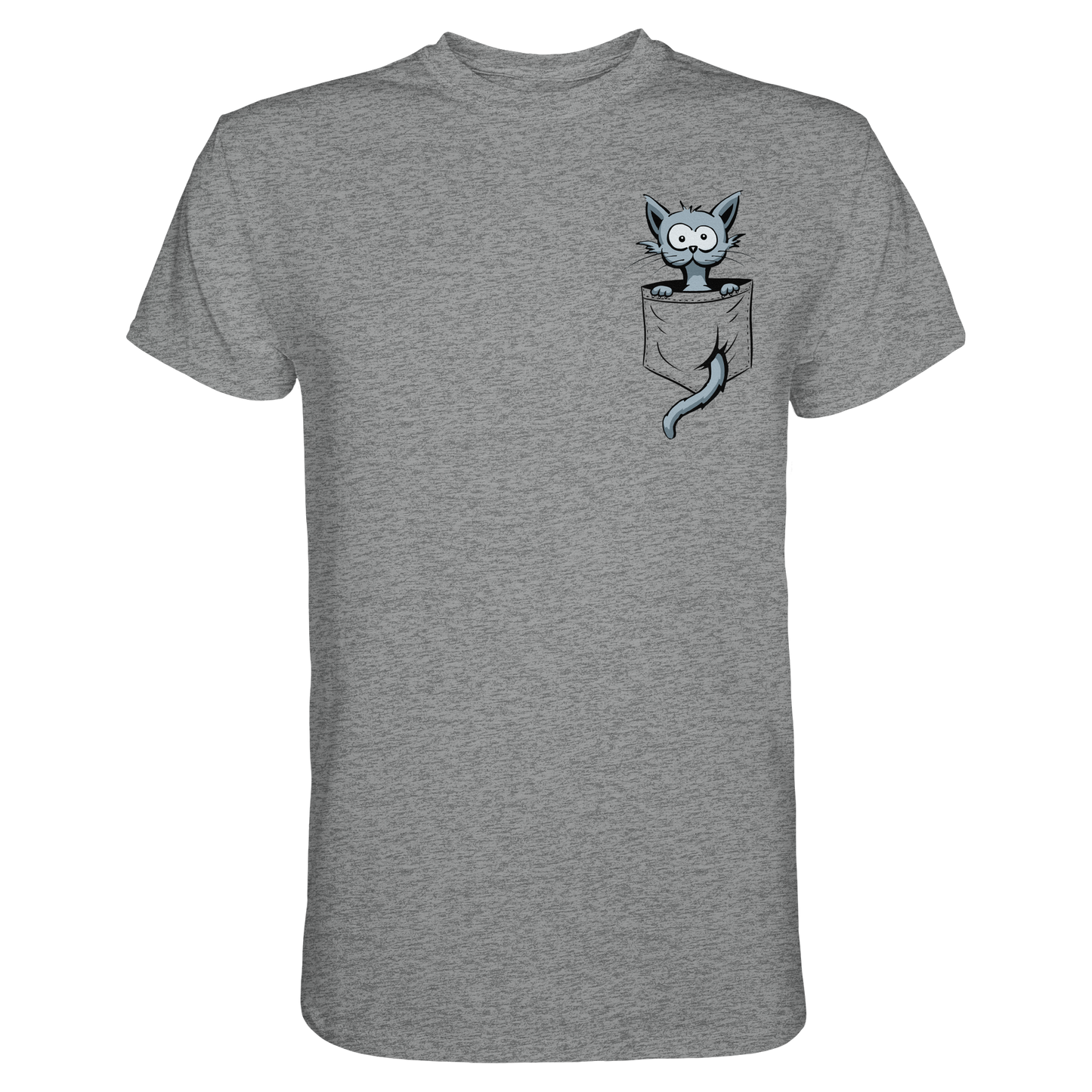 Verrückte Katze in Deiner Brust-Tasche - Premium Shirt