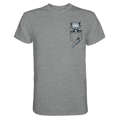 Verrückte Katze in Deiner Brust-Tasche - Premium Shirt