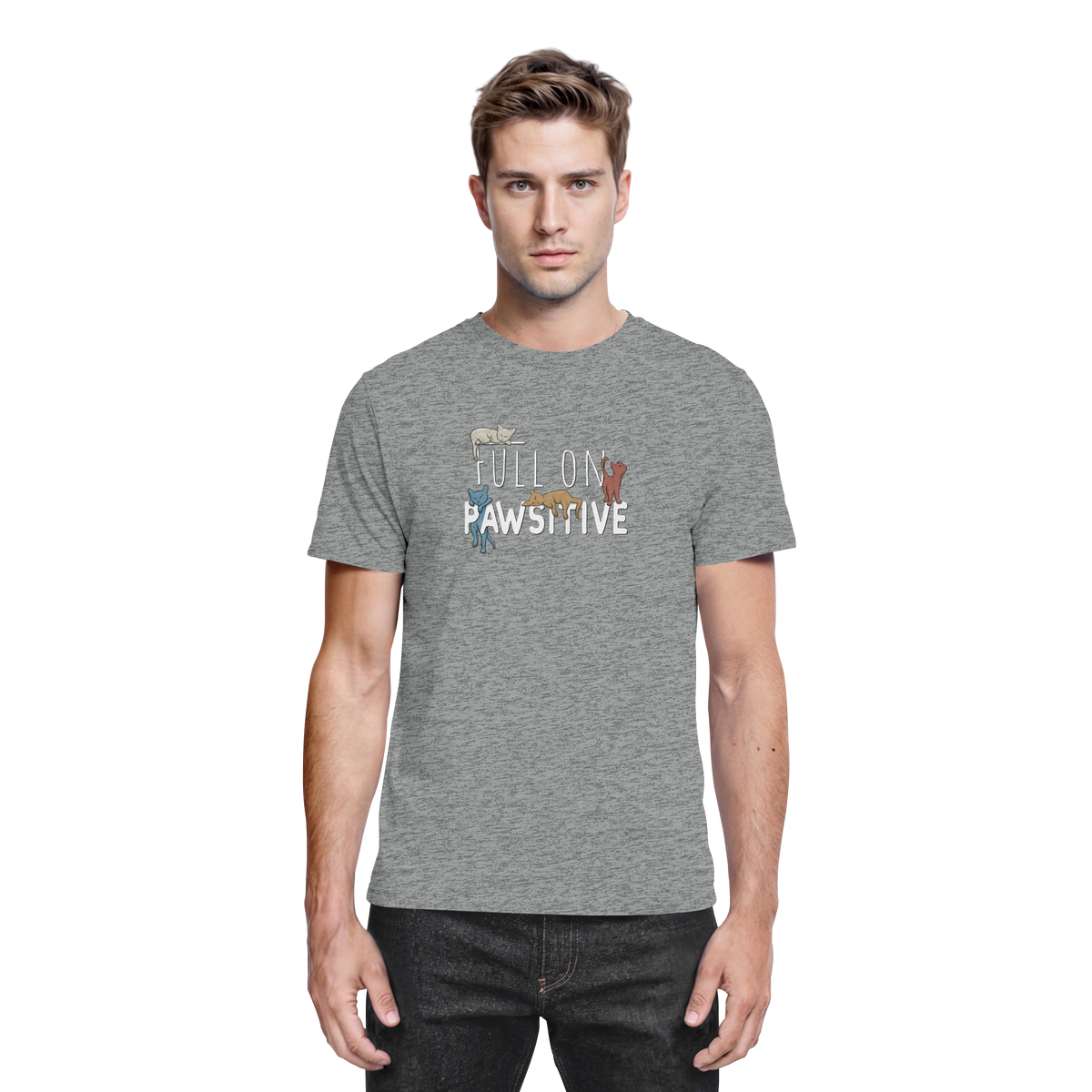 Full On Pawsitive! Gechillte Katzen - Premium Shirt