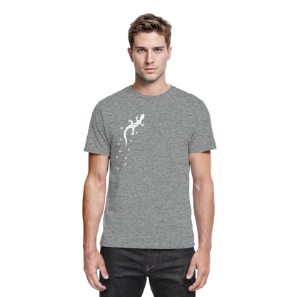 Gecko Eidechse Silhouette hell - Premium Shirt
