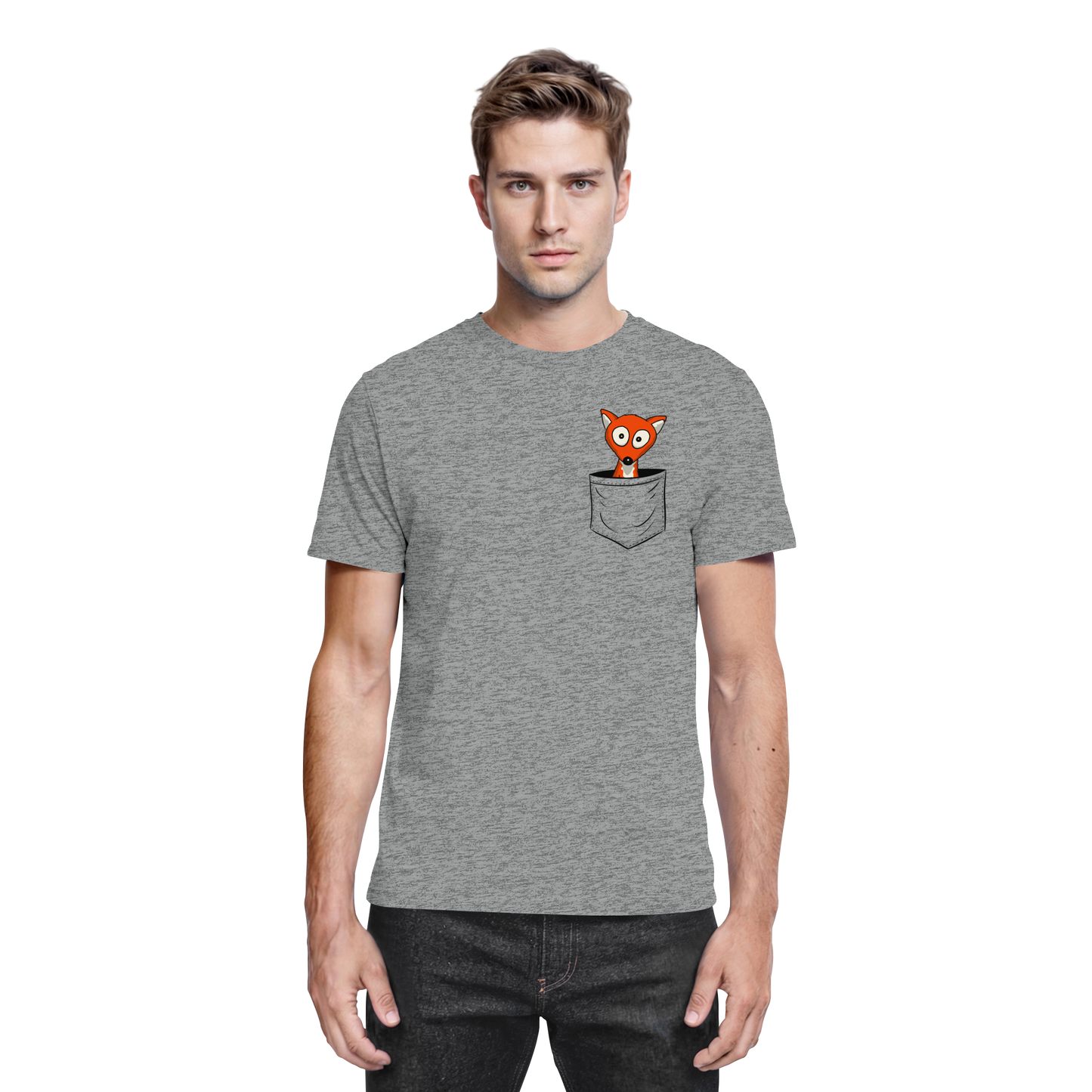 Fuchs in der Brusttasche | Taschen-Fuchs - Premium Shirt