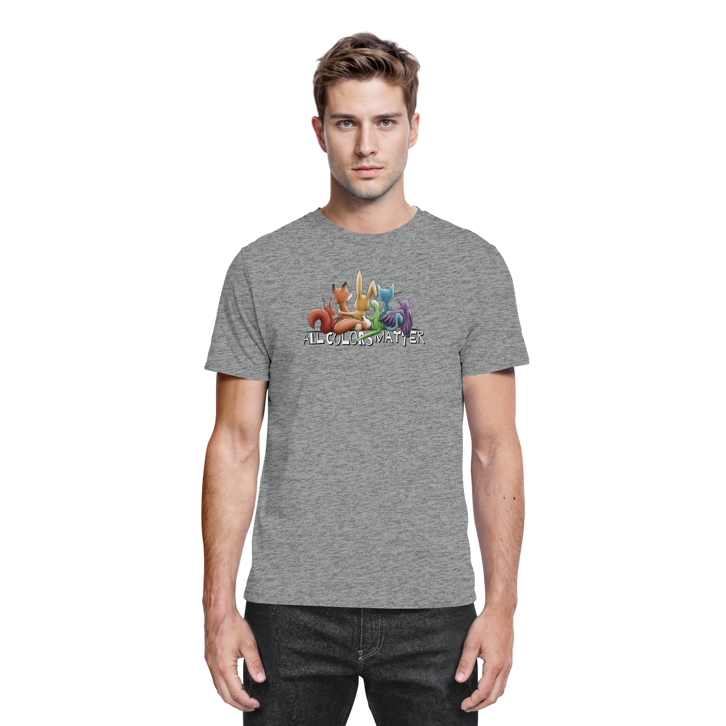 All Colors Matter! Regenbogen Tiere für Vielfalt - Premium Shirt