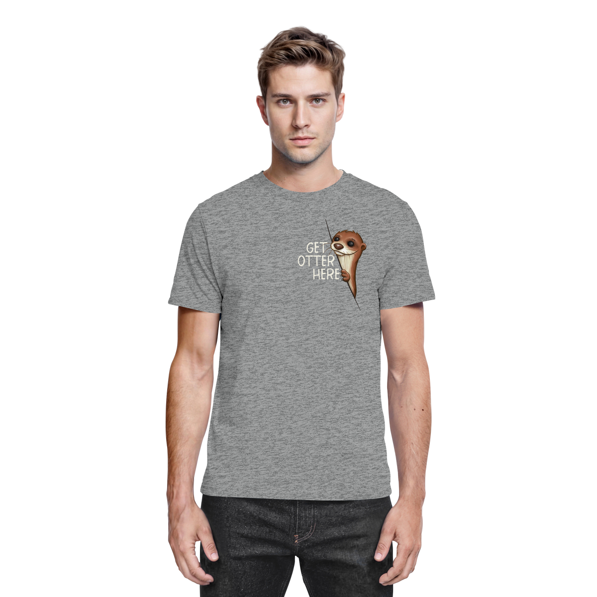 Get Otter Here | Lustiger Otter Kalauer - Premium Shirt