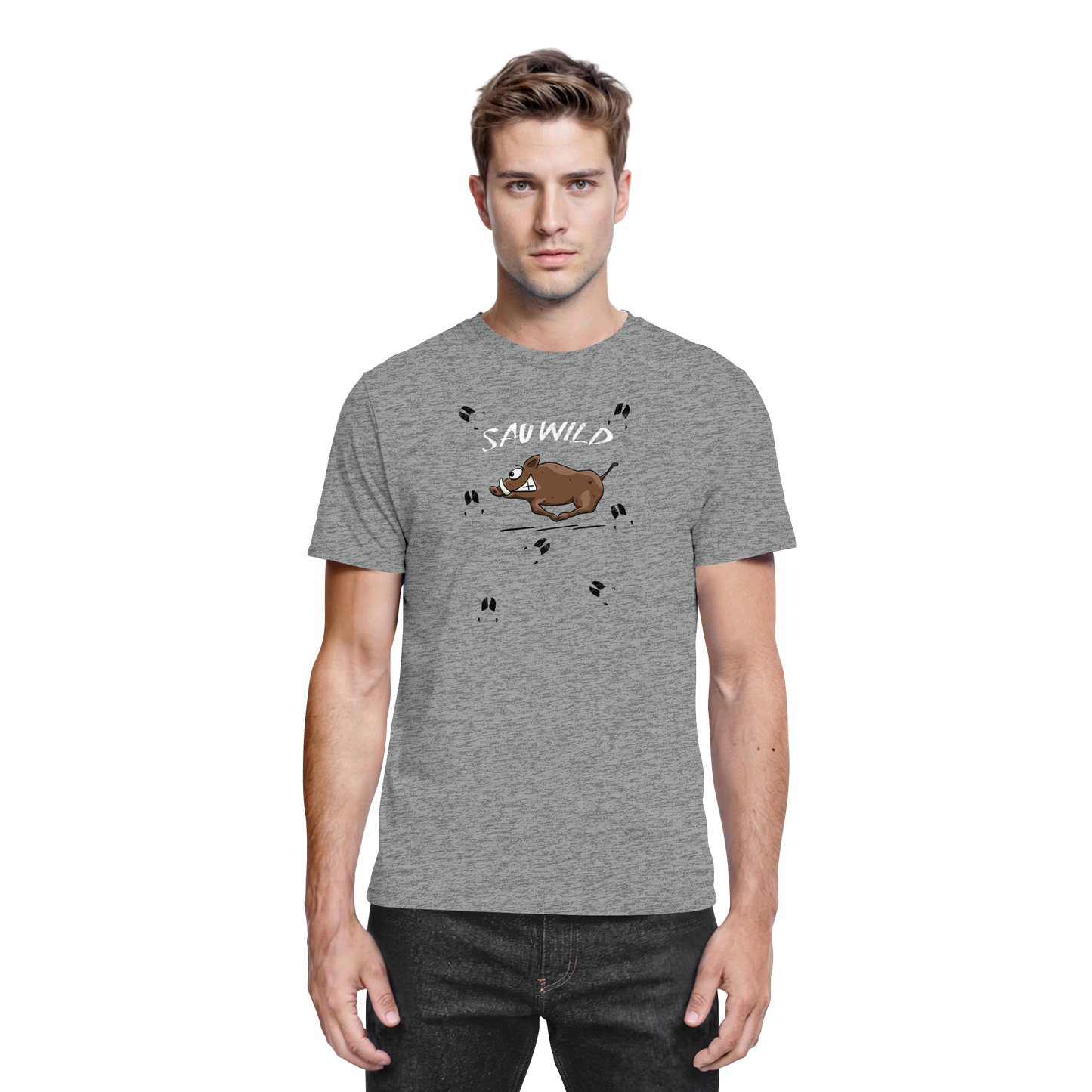 Sauwild wilde Sau | Wildschwein Keiler - Premium Shirt