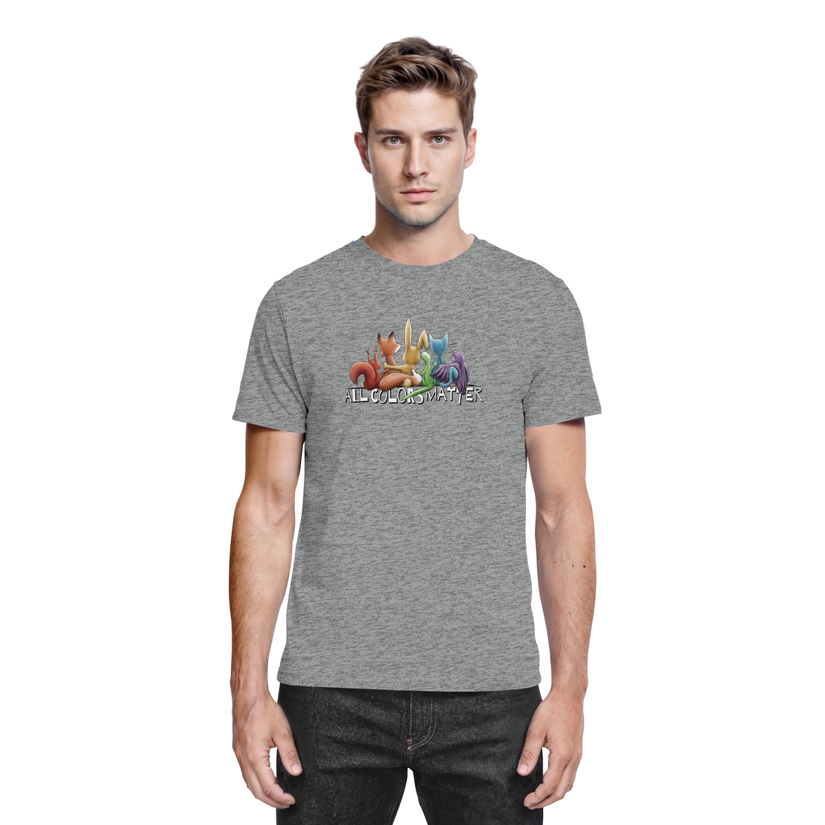 All Colors Matter! Regenbogen Tiere für Vielfalt - Premium Shirt