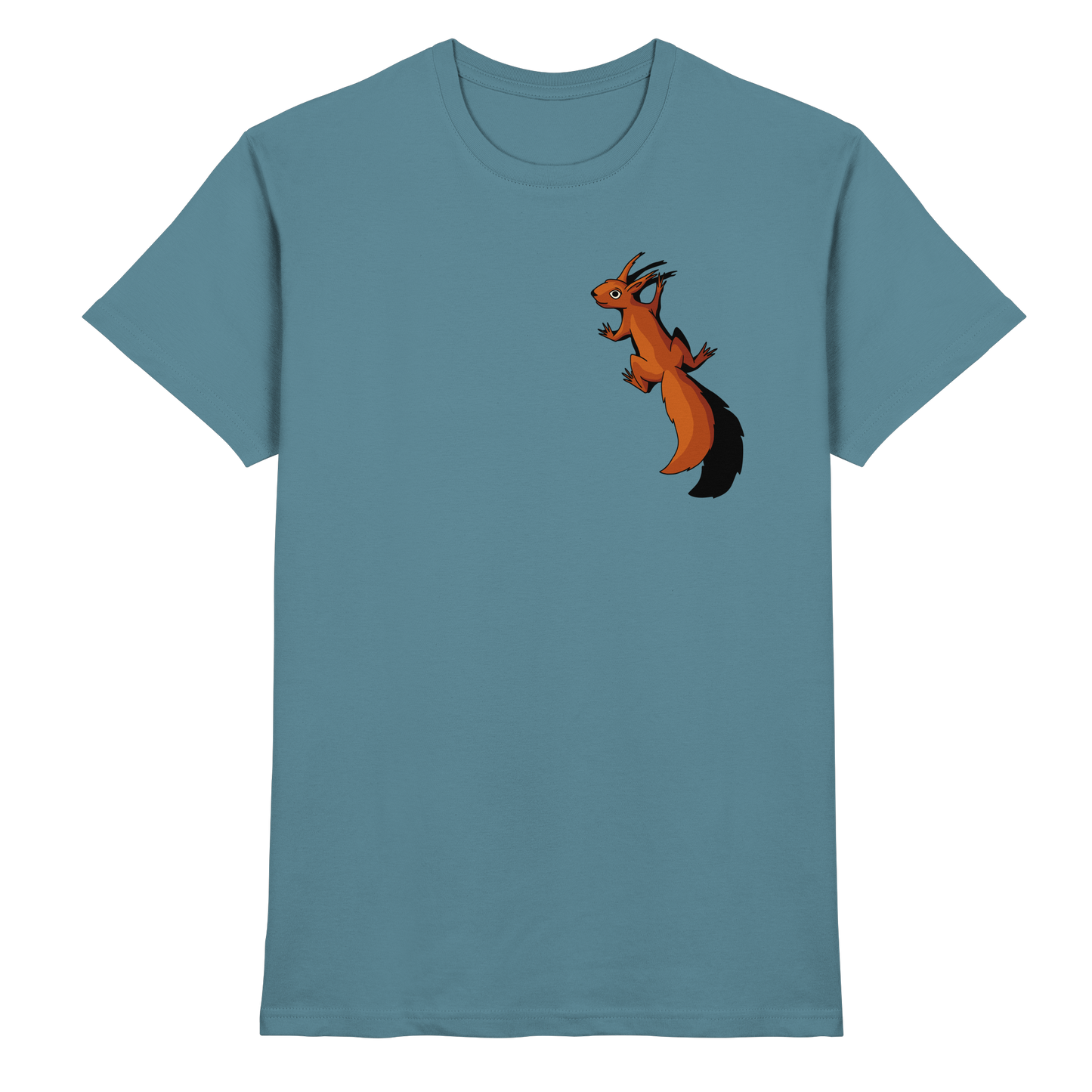 Süßes Eichhörnchen klettert - Premium Shirt