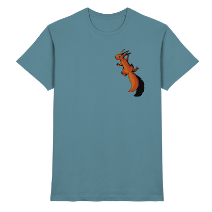 Süßes Eichhörnchen klettert - Premium Shirt