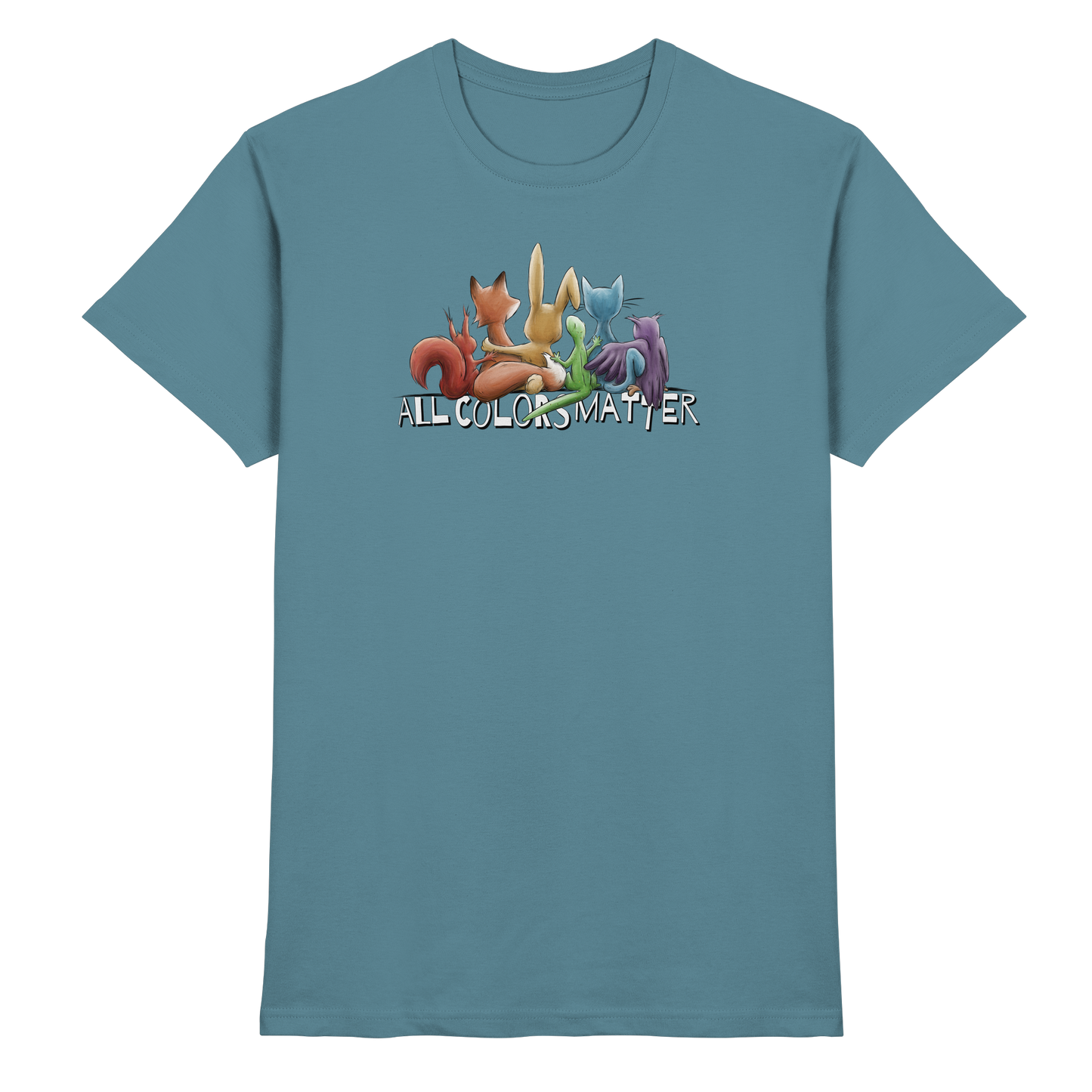 All Colors Matter! Regenbogen Tiere für Vielfalt - Premium Shirt